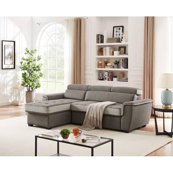 96" Wide Sofa Chaise with PullOut Bed Bed Bath & Beyond 37190084